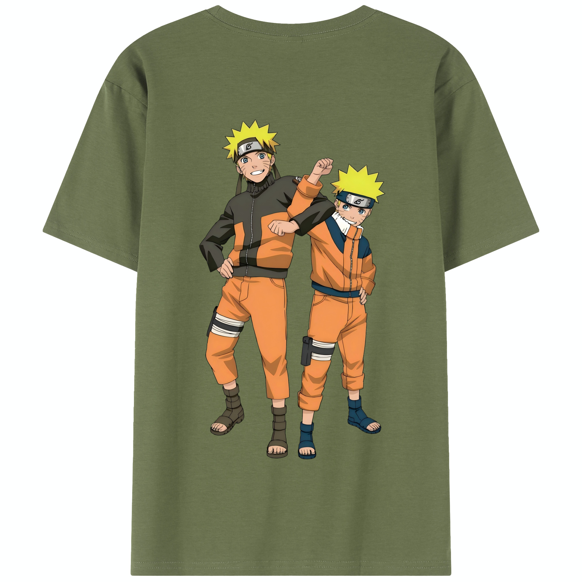 （画像用） NARUTO -ナルト- うずまき ナルト Uzumaki Naruto 綿100％半袖Tシャツ（背面プリント）